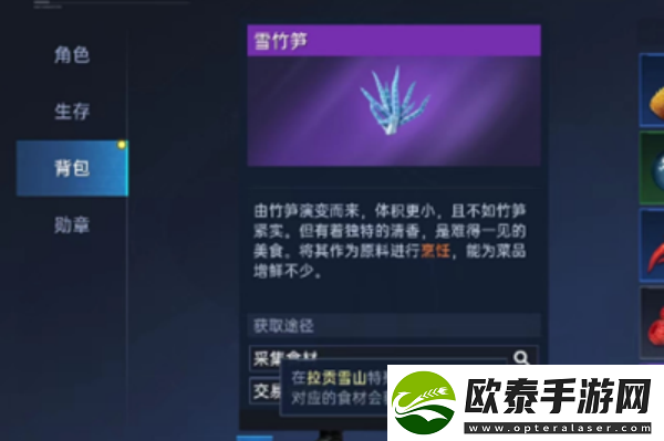 星球重启雪竹笋采集地点