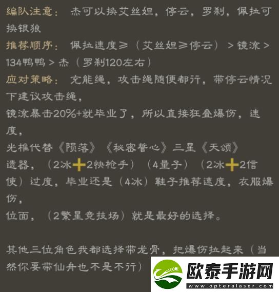 崩坏星穹铁道镜流冰队阵容配置是什么