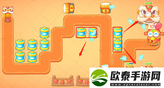 保卫萝卜4福神大作战第1关攻略