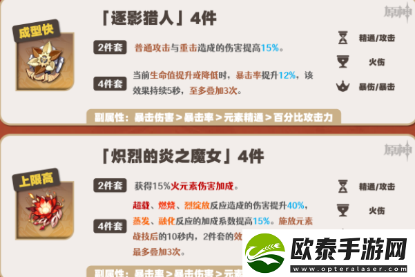 原神嘉明圣遗物推荐