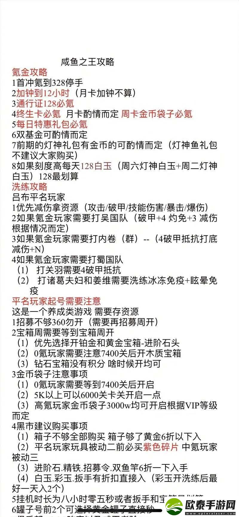咸鱼之王深度解析