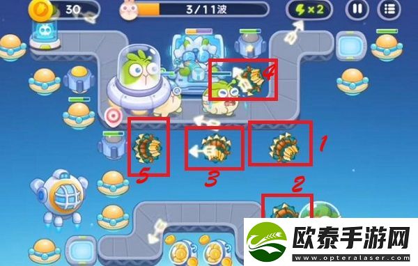 保卫萝卜4太空穿越第35关通关攻略