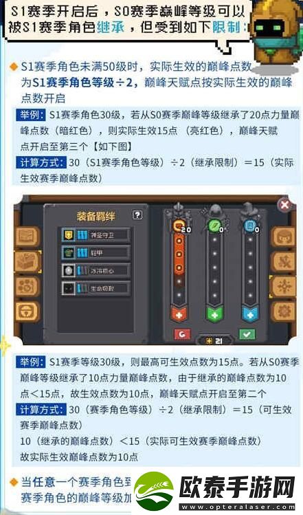 元气骑士前传s1赛季巅峰等级怎么继承