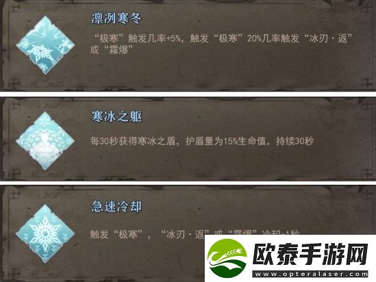 暖雪三川苦寒宗门秘籍技能有哪些