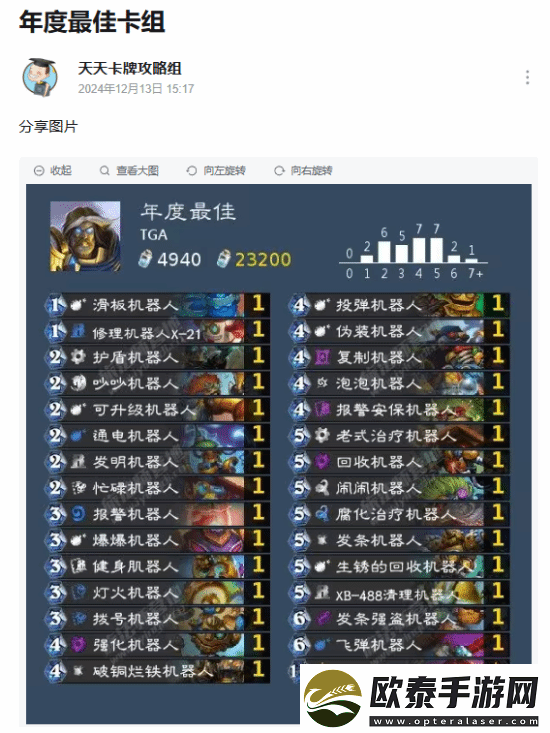 炉石天天卡牌分享TGA年度最佳卡组