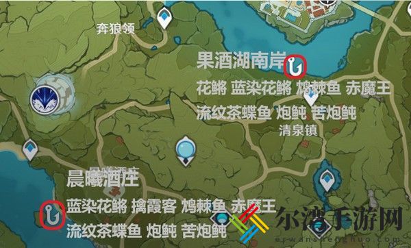 原神苦炮��位置 原神苦炮��钓鱼位置分布汇总-游戏潮
