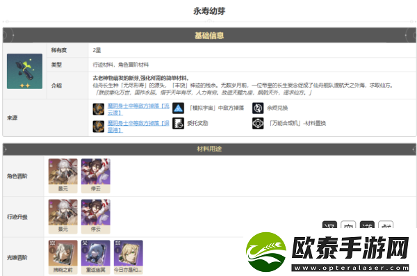 崩坏星穹铁道永寿幼芽获取方式