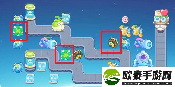 保卫萝卜4太空穿越第1关通关攻略
