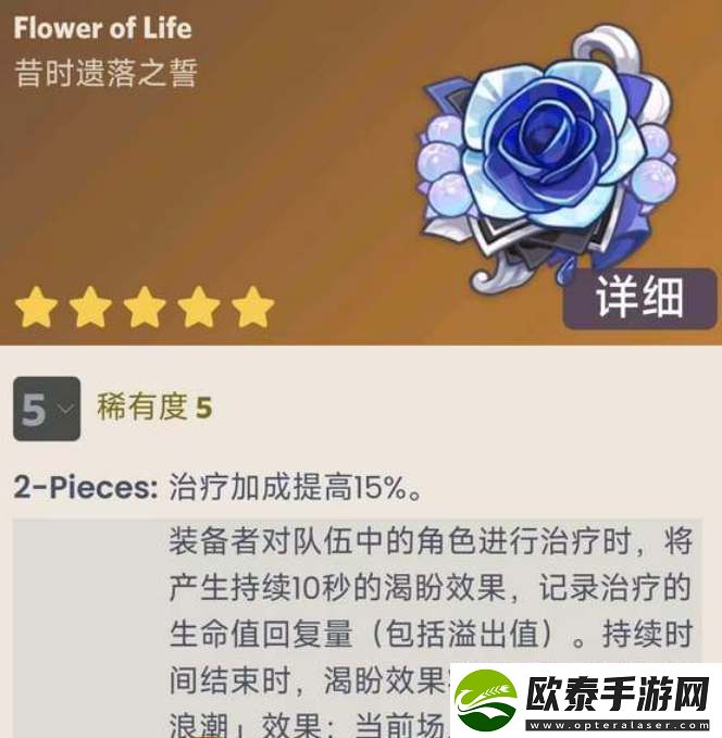 原神昔时之歌圣遗物适合谁用