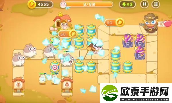 保卫萝卜4波仔很忙第十关无损通关技巧分享
