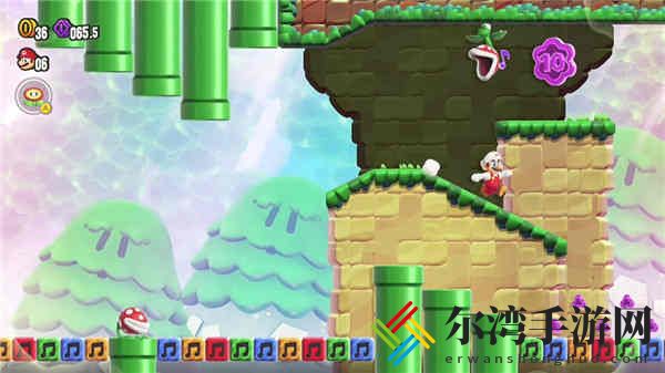 超级马里奥兄弟惊奇W1吞食花进行曲大紫币位置一览