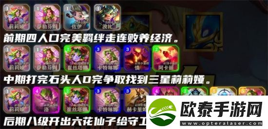 金铲铲之战高马力莉莉娅阵容