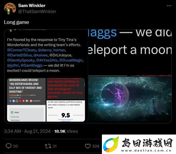 Gearbox老大曾想为小缇娜的奇幻之地制作大型DLC