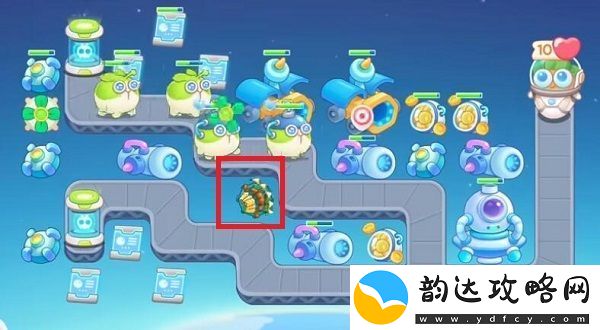 保卫萝卜4太空穿越第一关攻略