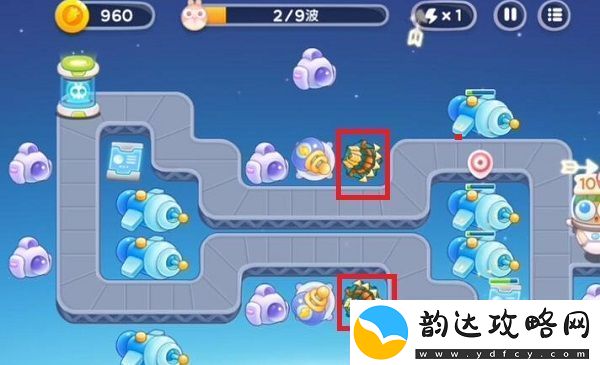 保卫萝卜4太空穿越第22关完美过关技巧与攻略分享