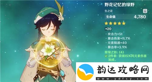 原神温迪圣遗物主词条推荐
