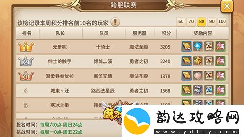 魔灵契约跨服联赛来袭基友一生一起走