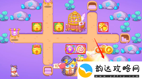 保卫萝卜4阿波与魔法宝藏第57关通关攻略