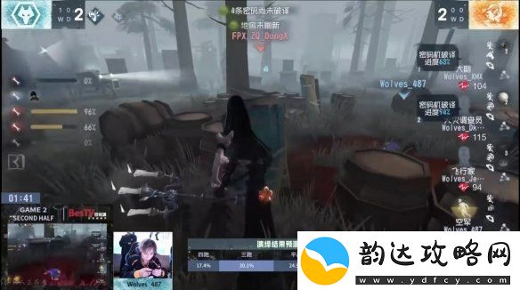 群狼呼啸！Wolves战队磨牙利爪**连捷——第五人格2024秋季赛第八周赛报发布